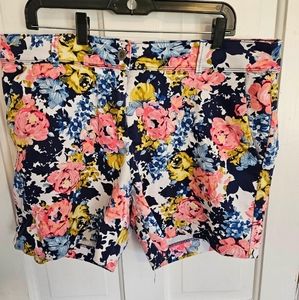Isaac Mizrahi Floral Summer Tailored Shorts